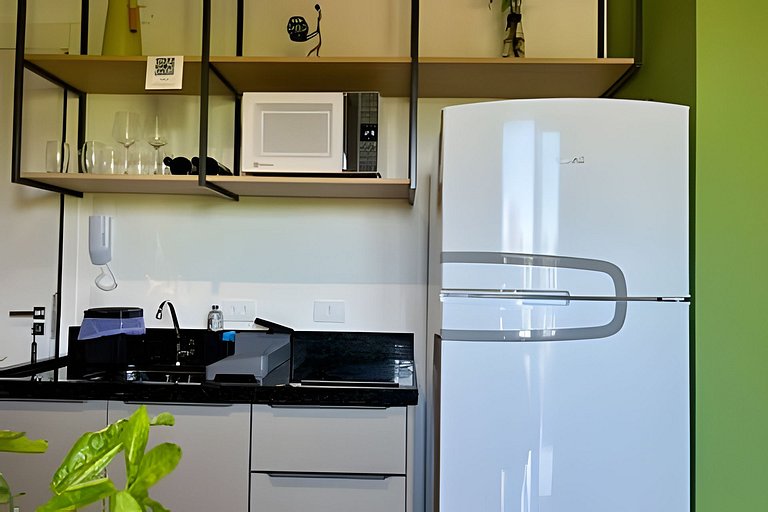 Studio no Centro com Piscina e Academia