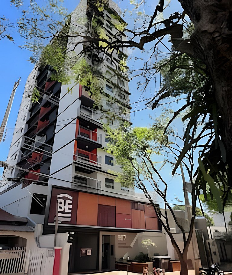 Studio no Centro com Piscina e Academia