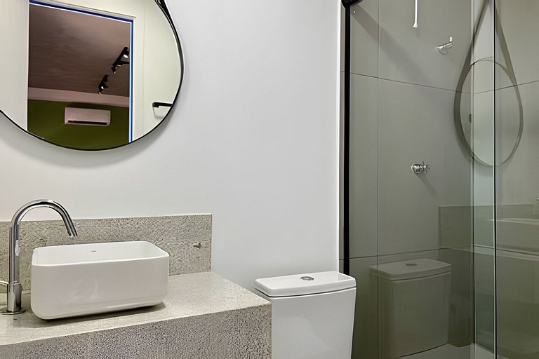 Studio no Centro com Piscina e Academia