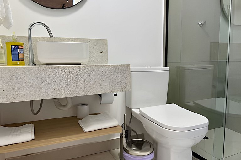 Studio no Centro com Piscina e Academia