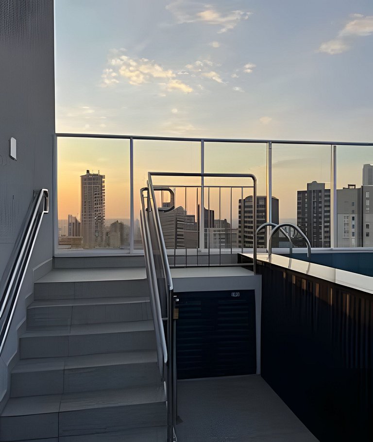 Studio Aconchegante no Centro | Academia e Piscina Panorâmic