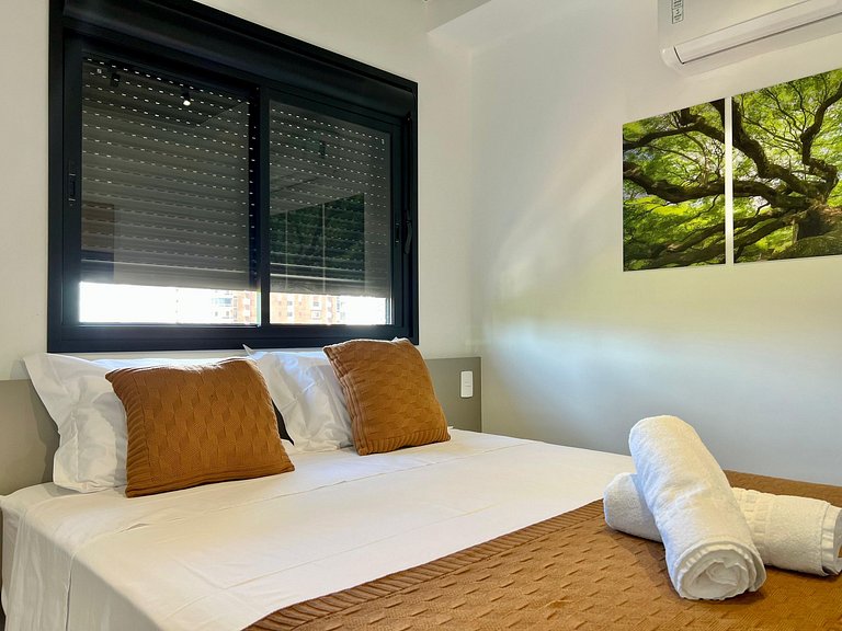 Studio no Centro com Piscina e Academia