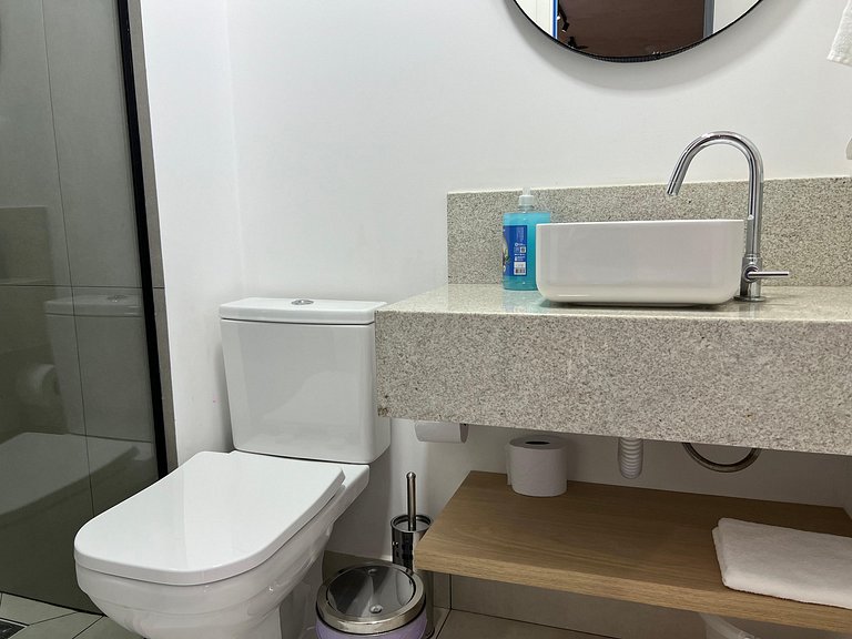 Studio no Centro com Piscina e Academia