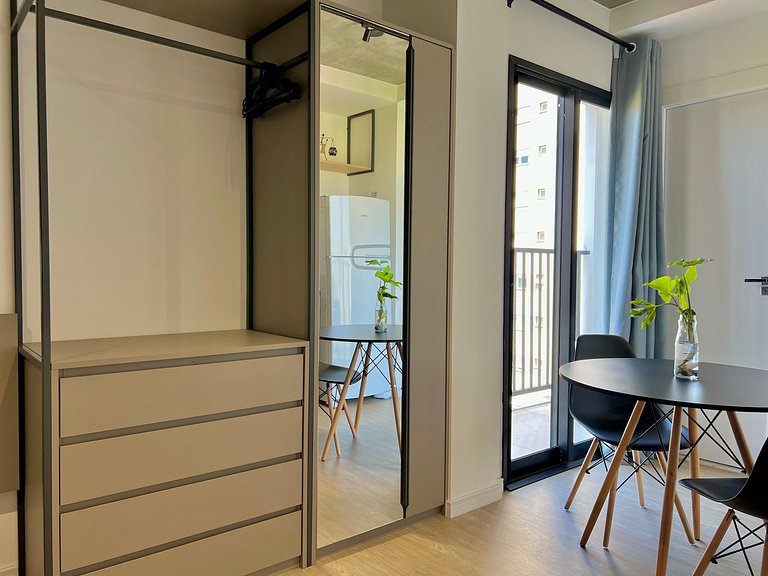 Studio Aconchegante no Centro | Academia e Piscina Panorâmic