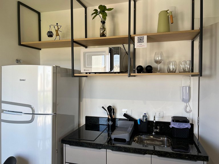 Studio Aconchegante no Centro com Varanda